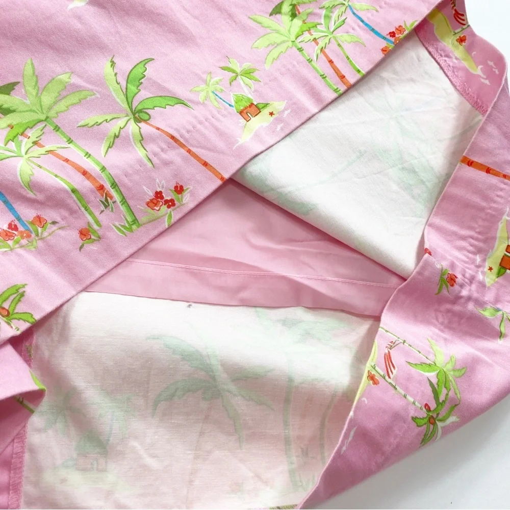 LaVie Boheme  Shift Dress Pink Tropical Palm Trees Sleeveless Size 8 - Picture 12 of 12